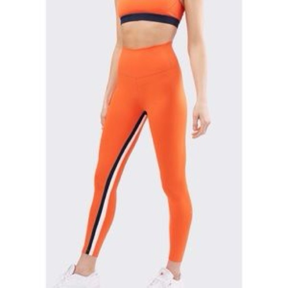 Splits59 Orange and Black Leggings Set
